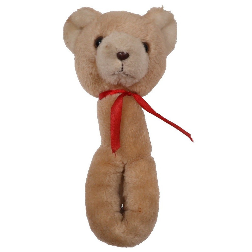 VTG Richard Toy Co Tan Plush Teddy Bear Baby Rattle Stuffed Plushie